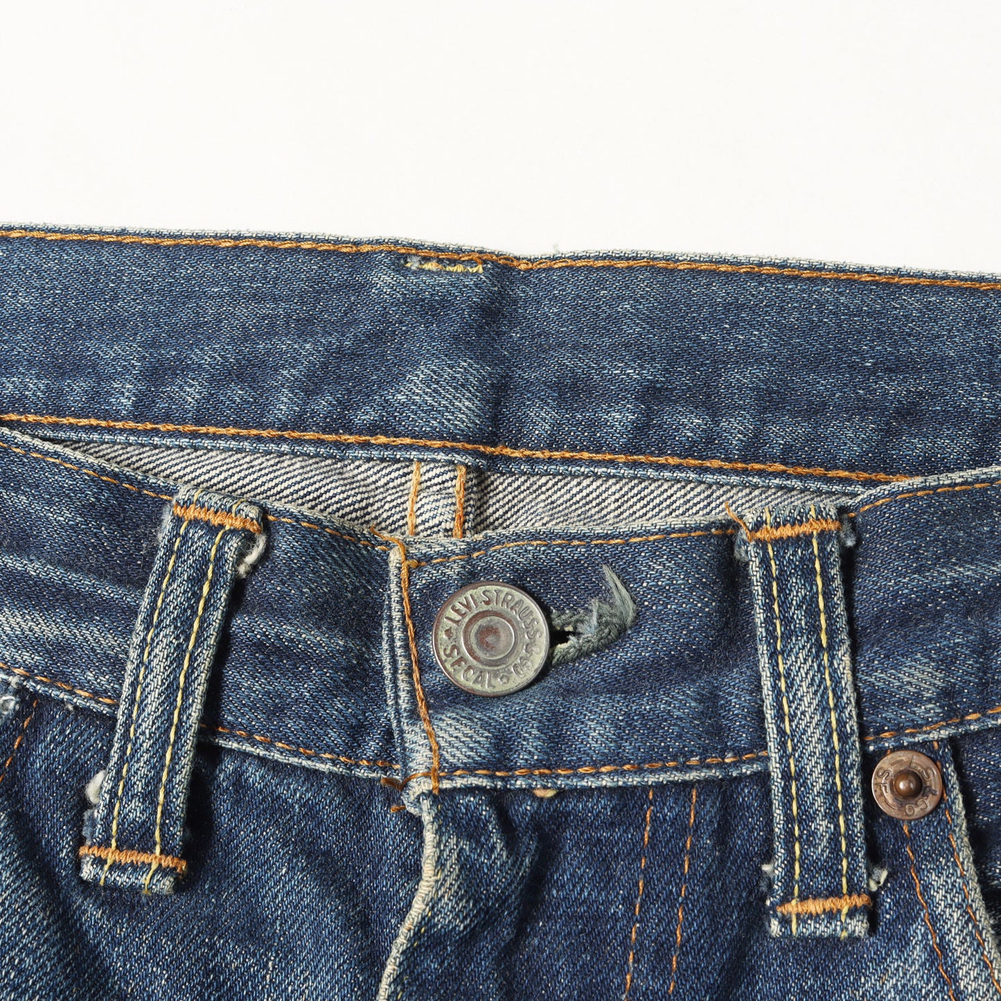 [雰囲気抜群 希少モデル] 60s 502 Big E デニムパンツ / USA製 ボタン裏刻印4