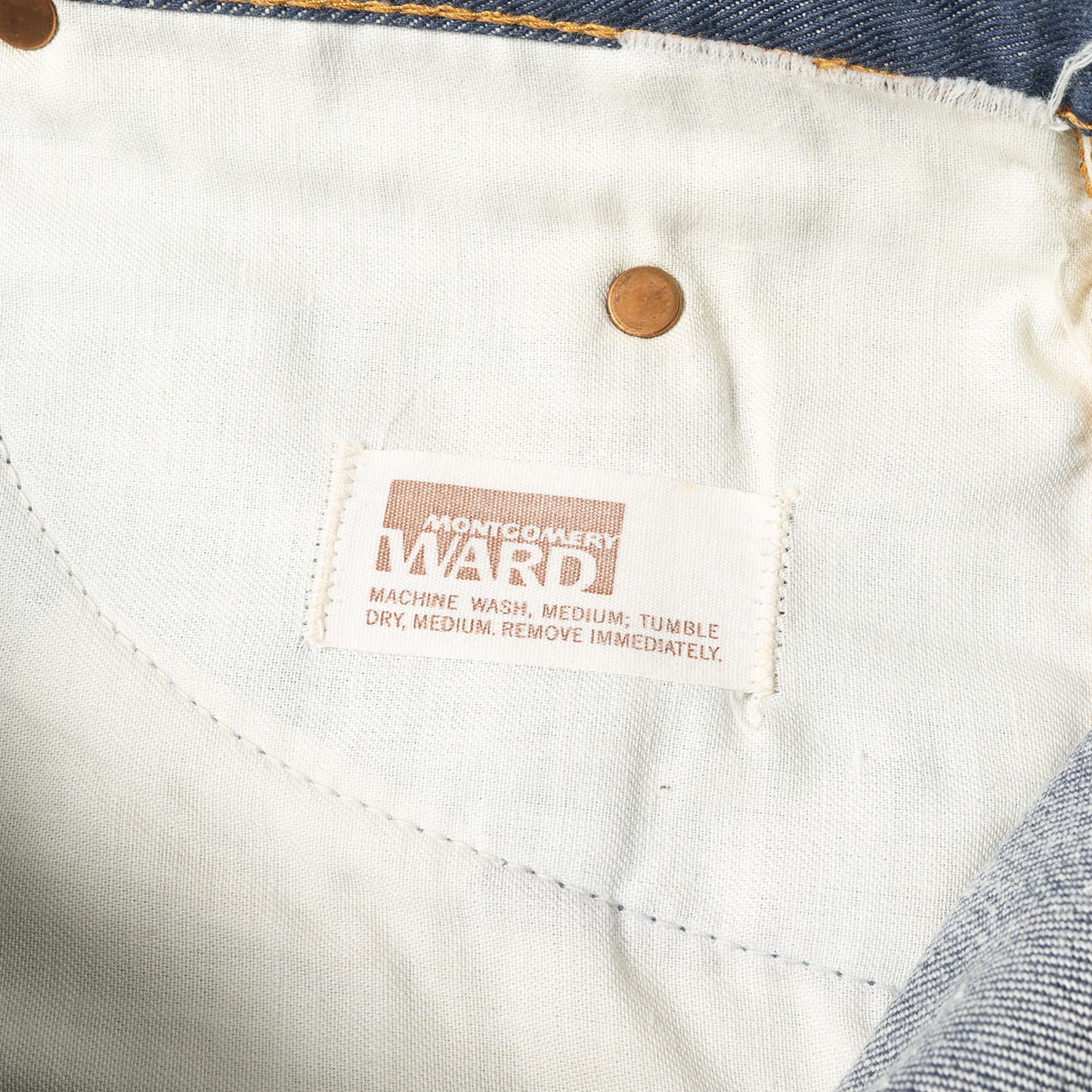 [濃紺 ビッグサイズ] 60s MONTGOMERY WARD / POWRHOUSE 101 片耳付き 5ポケット デニムパンツ