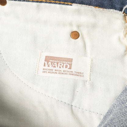 [濃紺 ビッグサイズ] 60s MONTGOMERY WARD / POWRHOUSE 101 片耳付き 5ポケット デニムパンツ