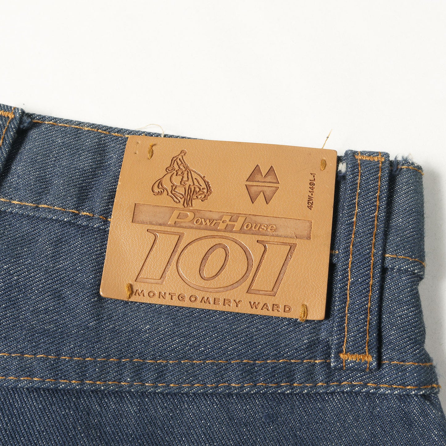 [濃紺 ビッグサイズ] 60s MONTGOMERY WARD / POWRHOUSE 101 片耳付き 5ポケット デニムパンツ