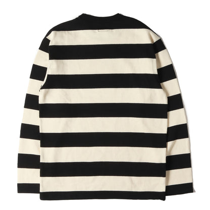 [BUCO 人気モデル] ヘビー コットンジャージー ボーダー ロングスリーブ Tシャツ (STRIPE RACING JERSEY)