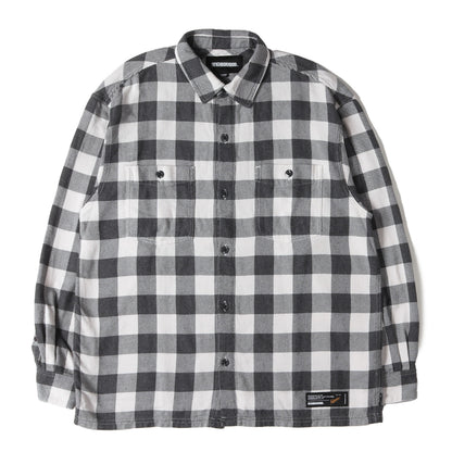26SS ガーメントダイ加工 ブロックチェック ネルシャツ(GARMENT DYED BLOCK CHECK SHIRT LS)