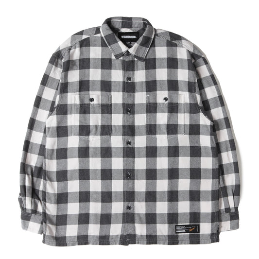 26SS ガーメントダイ加工 ブロックチェック ネルシャツ(GARMENT DYED BLOCK CHECK SHIRT LS)
