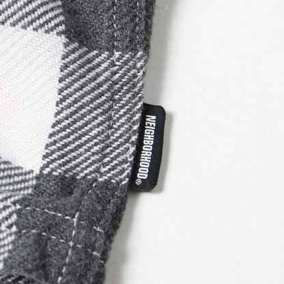 26SS ガーメントダイ加工 ブロックチェック ネルシャツ(GARMENT DYED BLOCK CHECK SHIRT LS)