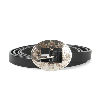 ウエスタン オーバルバックル ナロー ロング レザーベルト(WESTERN OVAL BUCLE LONG BELT)
