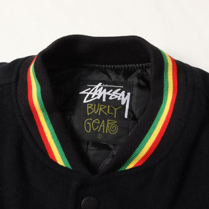 00s ×MASTERPIECE 2店舗 100枚限定 ラスタライオン 袖レザー メルトンスタジャン