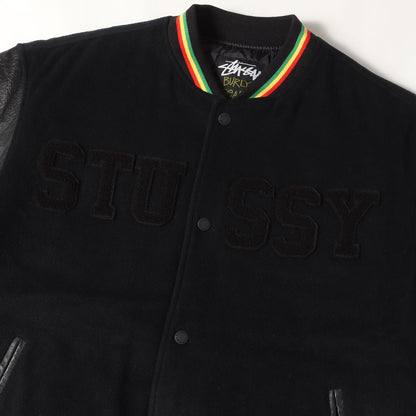 00s ×MASTERPIECE 2店舗 100枚限定 ラスタライオン 袖レザー メルトンスタジャン