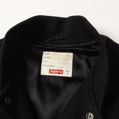 ロックステディーロゴ 袖レザー メルトン バーシティジャケット / スタジャン(Wool Varsity Jacket)