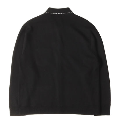 22AW コントラストステッチ ニット ジャケット(Contrast Stitch Button Up Sweater)