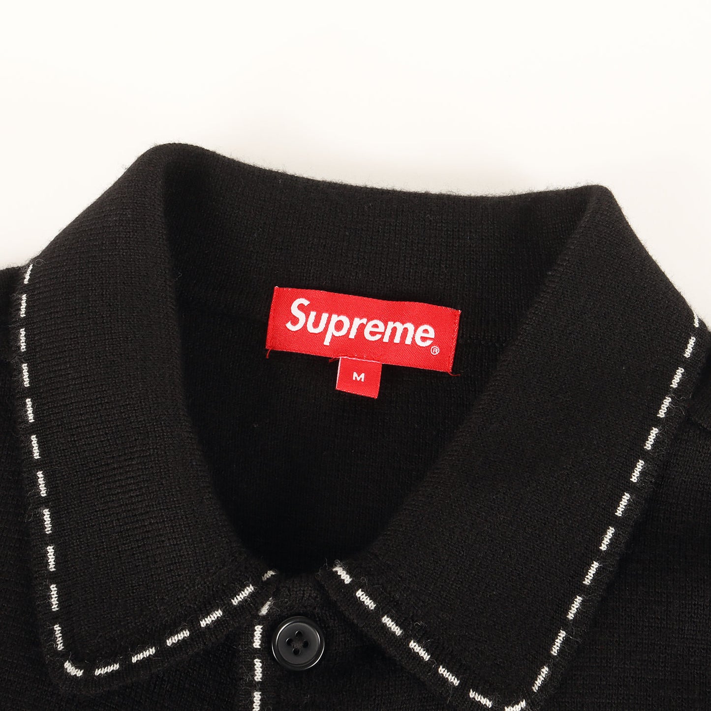 22AW コントラストステッチ ニット ジャケット(Contrast Stitch Button Up Sweater)