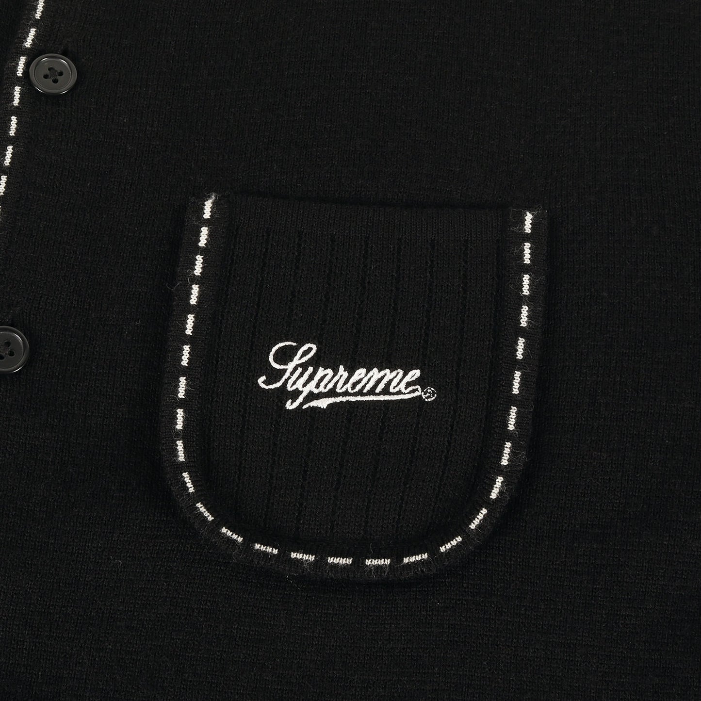 22AW コントラストステッチ ニット ジャケット(Contrast Stitch Button Up Sweater)