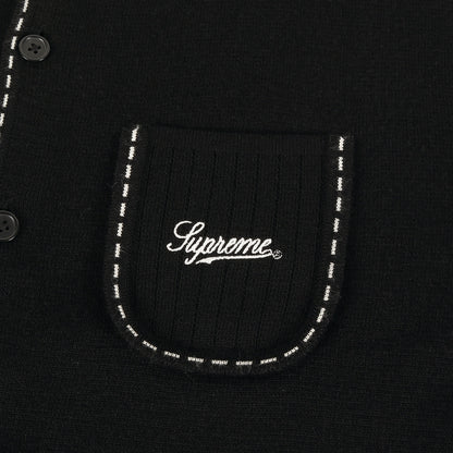 22AW コントラストステッチ ニット ジャケット(Contrast Stitch Button Up Sweater)