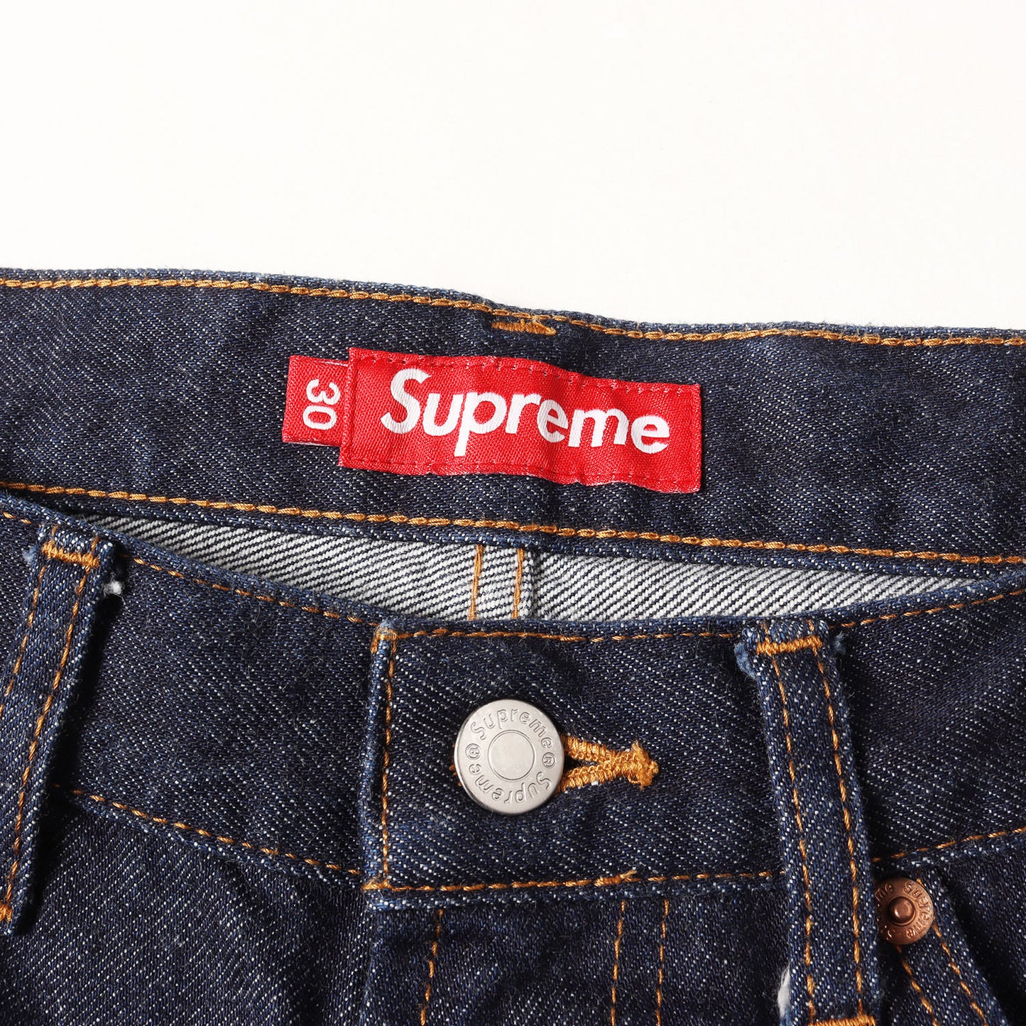 24SS クラシックロゴ刺繍 バギー リジッド デニムパンツ(Baggy Jean)