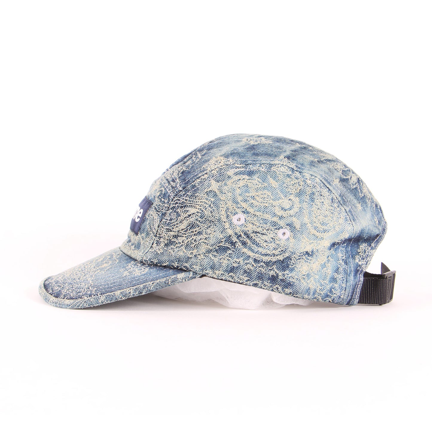 25SS バンダナ柄 ジャガード デニム BOXロゴ キャンプキャップ(Bandana Jacquard Denim Camp Cap)