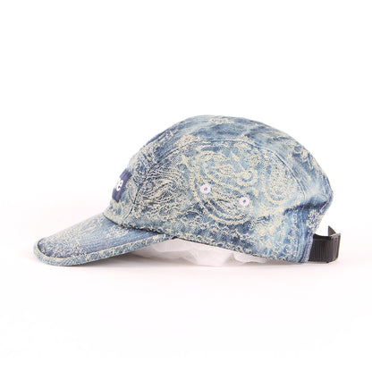 25SS バンダナ柄 ジャガード デニム BOXロゴ キャンプキャップ(Bandana Jacquard Denim Camp Cap)