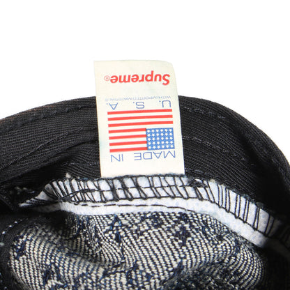 25SS バンダナ柄 ジャガード デニム BOXロゴ キャンプキャップ(Bandana Jacquard Denim Camp Cap)