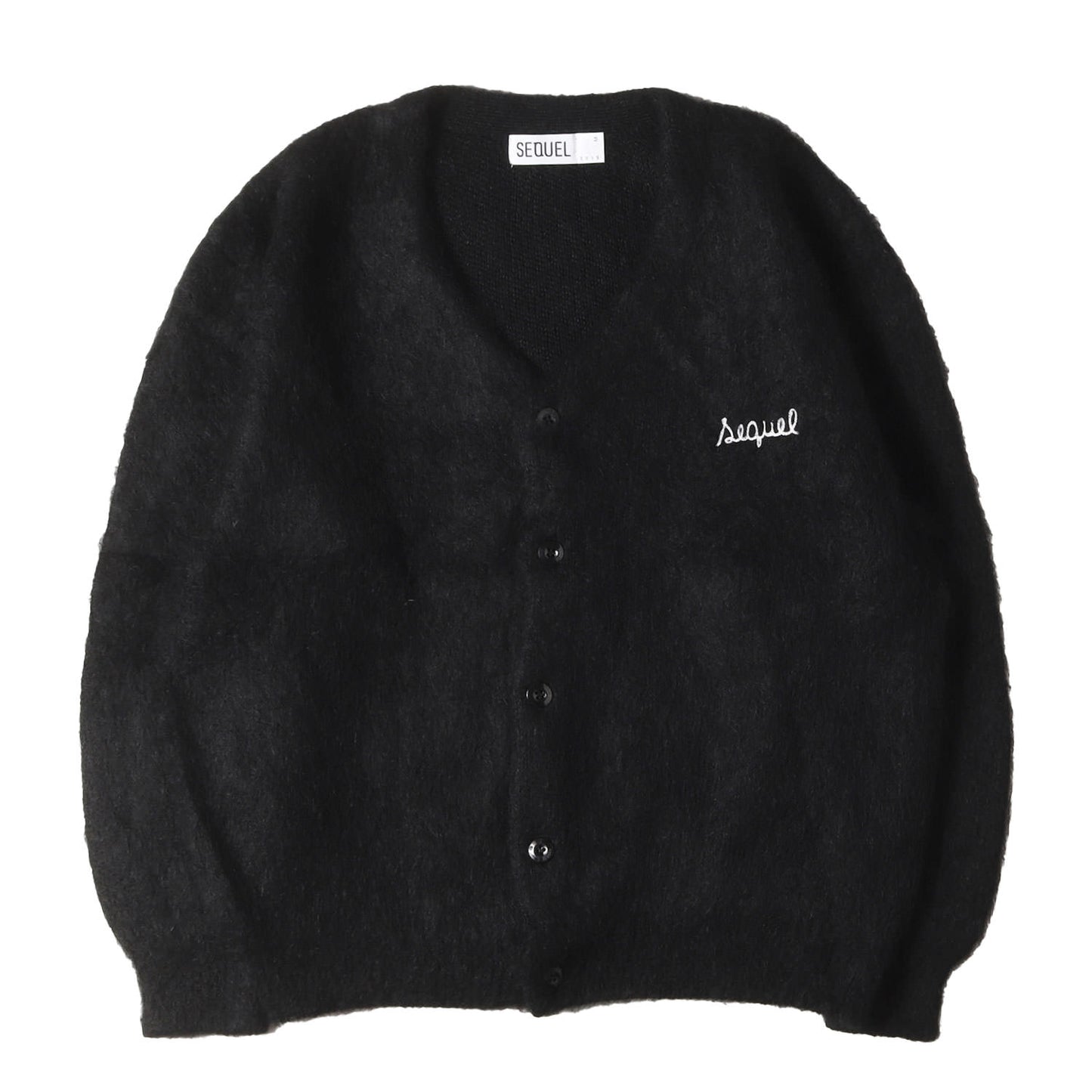 チェーン刺繍ロゴ モヘヤニット カーディガン(MOHAIR CARDIGAN)