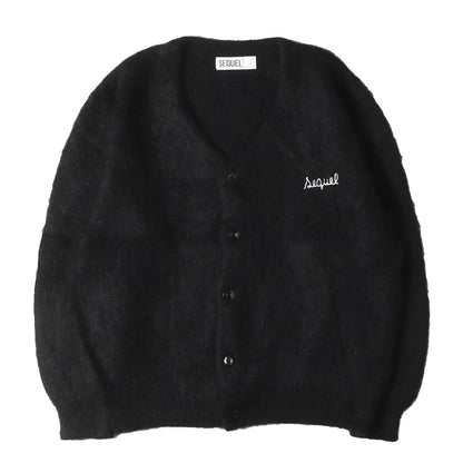 チェーン刺繍ロゴ モヘヤニット カーディガン(MOHAIR CARDIGAN)