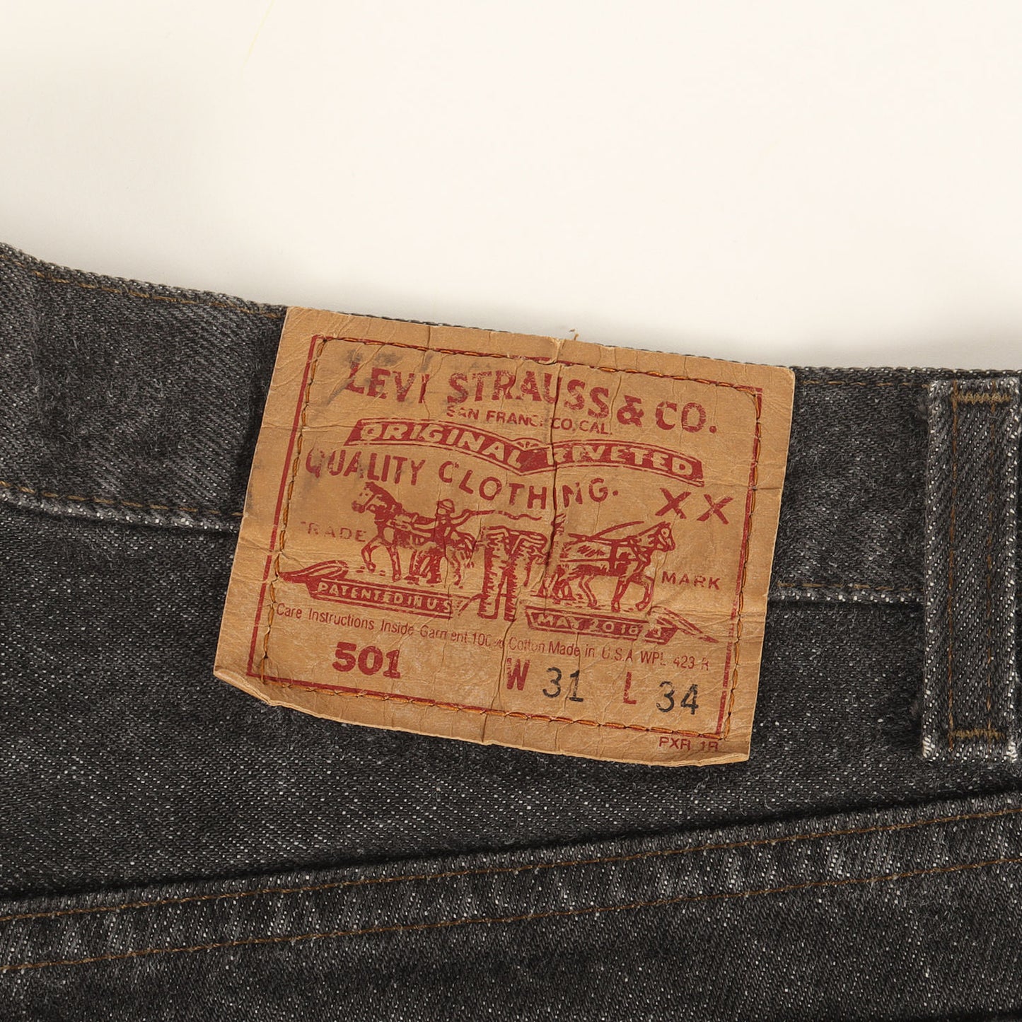 90s 501 先染めブラック デニムパンツ / USA製 501-0658