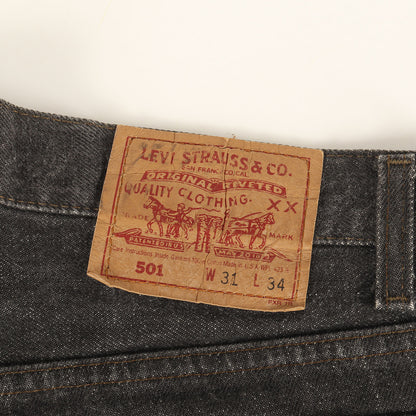 90s 501 先染めブラック デニムパンツ / USA製 501-0658