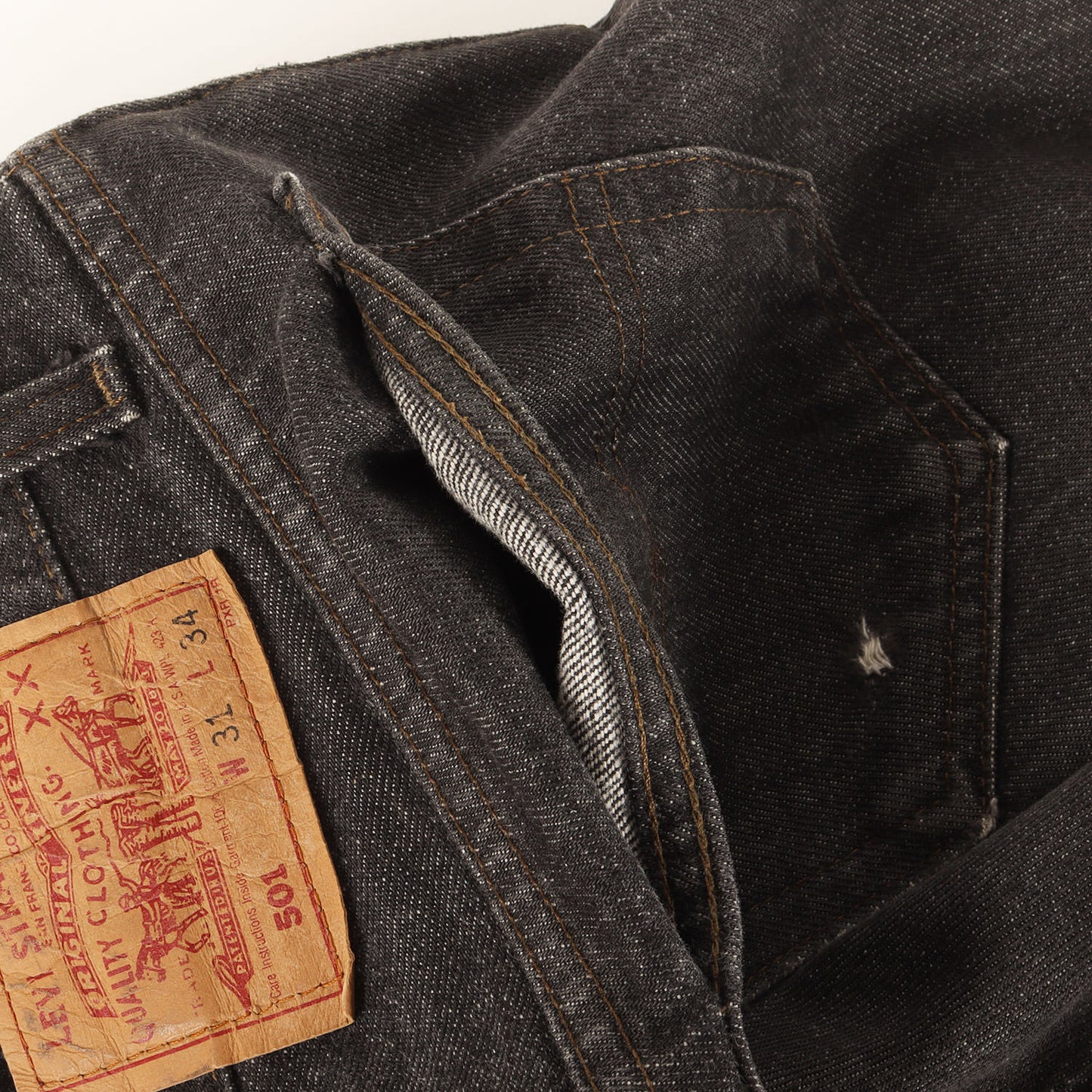 90s 501 先染めブラック デニムパンツ / USA製 501-0658