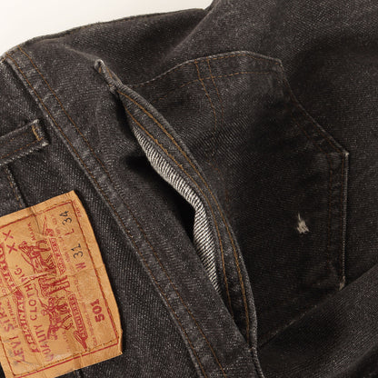 90s 501 先染めブラック デニムパンツ / USA製 501-0658