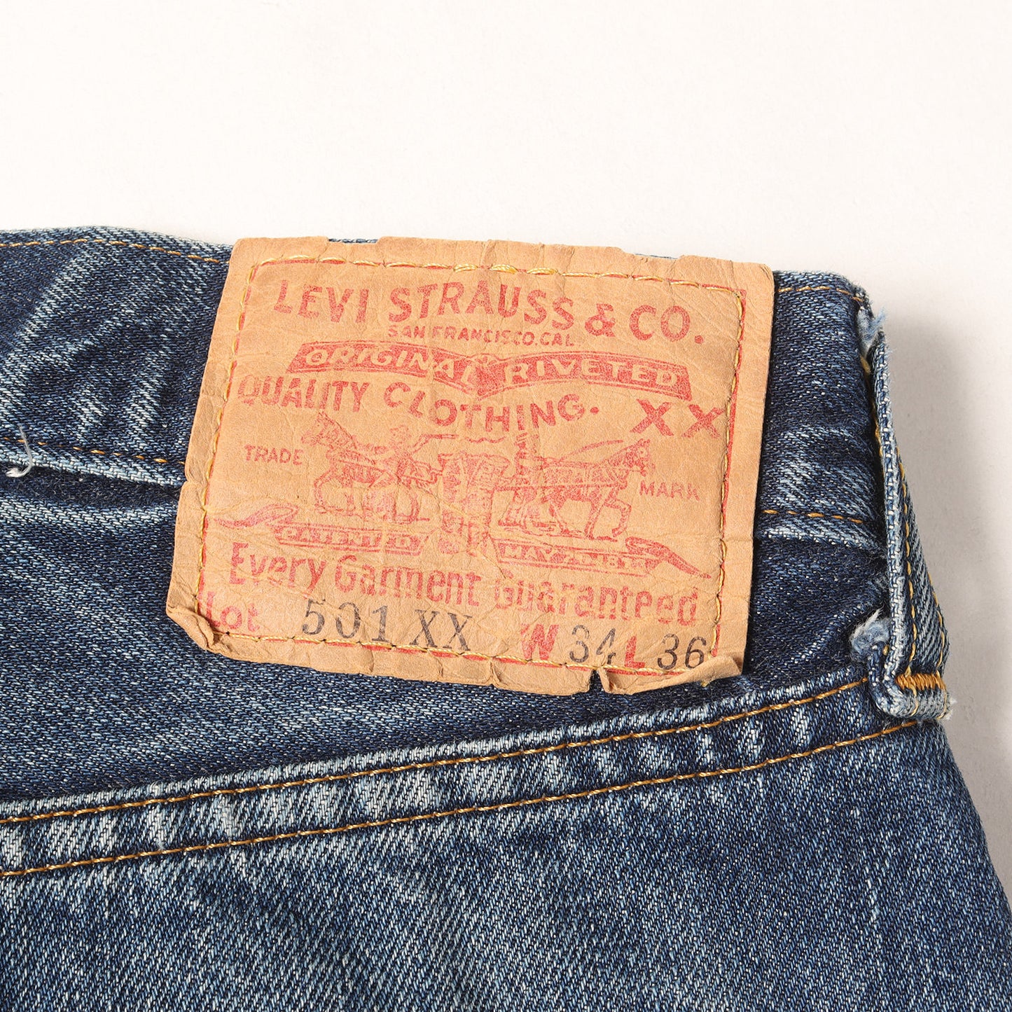 [雰囲気抜群] 90s 1950年代復刻 501XX デニムパンツ / USA製 501-0003 バレンシア工場 ボタン裏刻印555