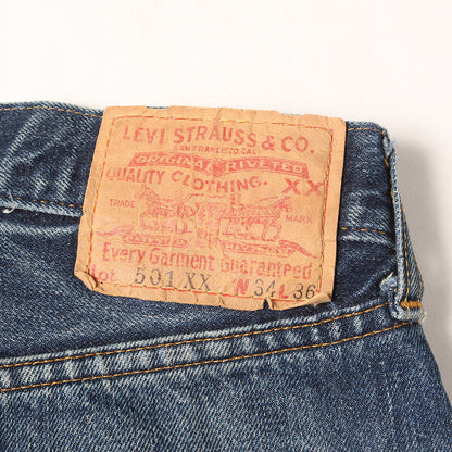 [雰囲気抜群] 90s 1950年代復刻 501XX デニムパンツ / USA製 501-0003 バレンシア工場 ボタン裏刻印555