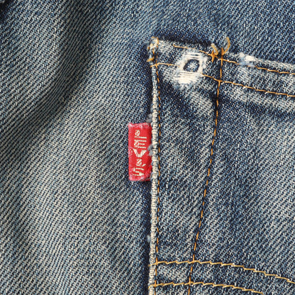 [雰囲気抜群] 90s 1950年代復刻 501XX デニムパンツ / USA製 501-0003 バレンシア工場 ボタン裏刻印555