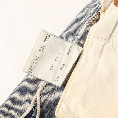 [雰囲気抜群] 90s 1950年代復刻 501XX デニムパンツ / USA製 501-0003 バレンシア工場 ボタン裏刻印555