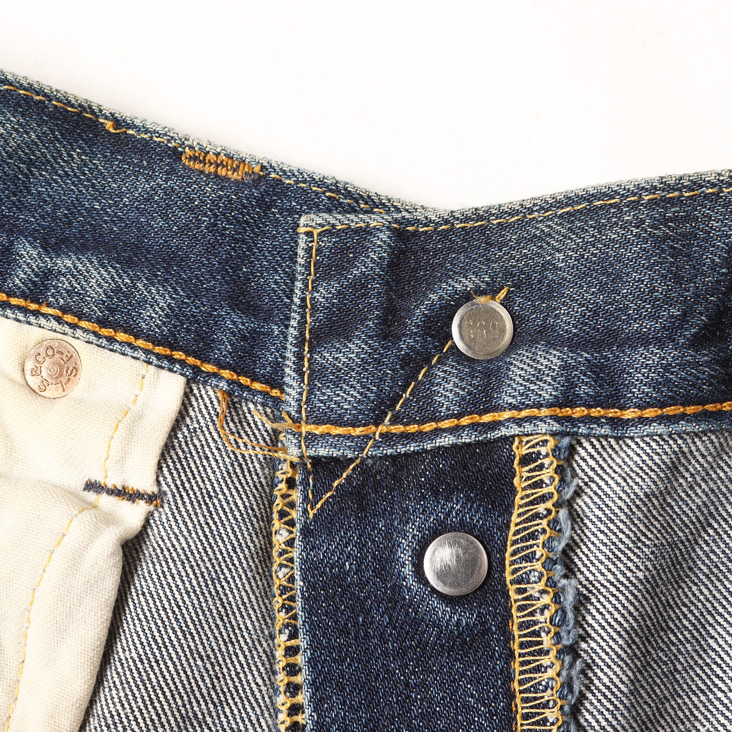 [雰囲気抜群] 90s 1950年代復刻 501XX デニムパンツ / USA製 501-0003 バレンシア工場 ボタン裏刻印555