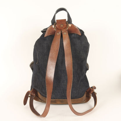 スウェード コンビ デニム リュックサック / バックパック (Denim Rucksack)