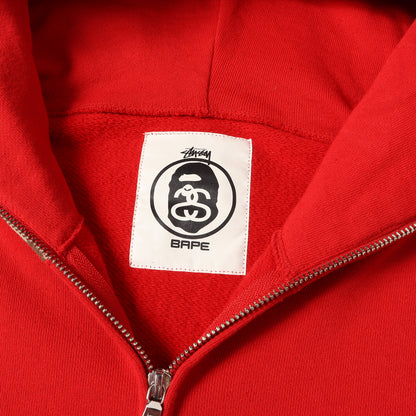 ×STUSSY 30周年記念 デザートカモ シャーク ジップ パーカー