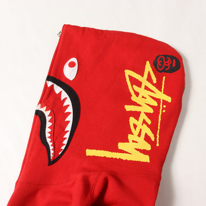 ×STUSSY 30周年記念 デザートカモ シャーク ジップ パーカー