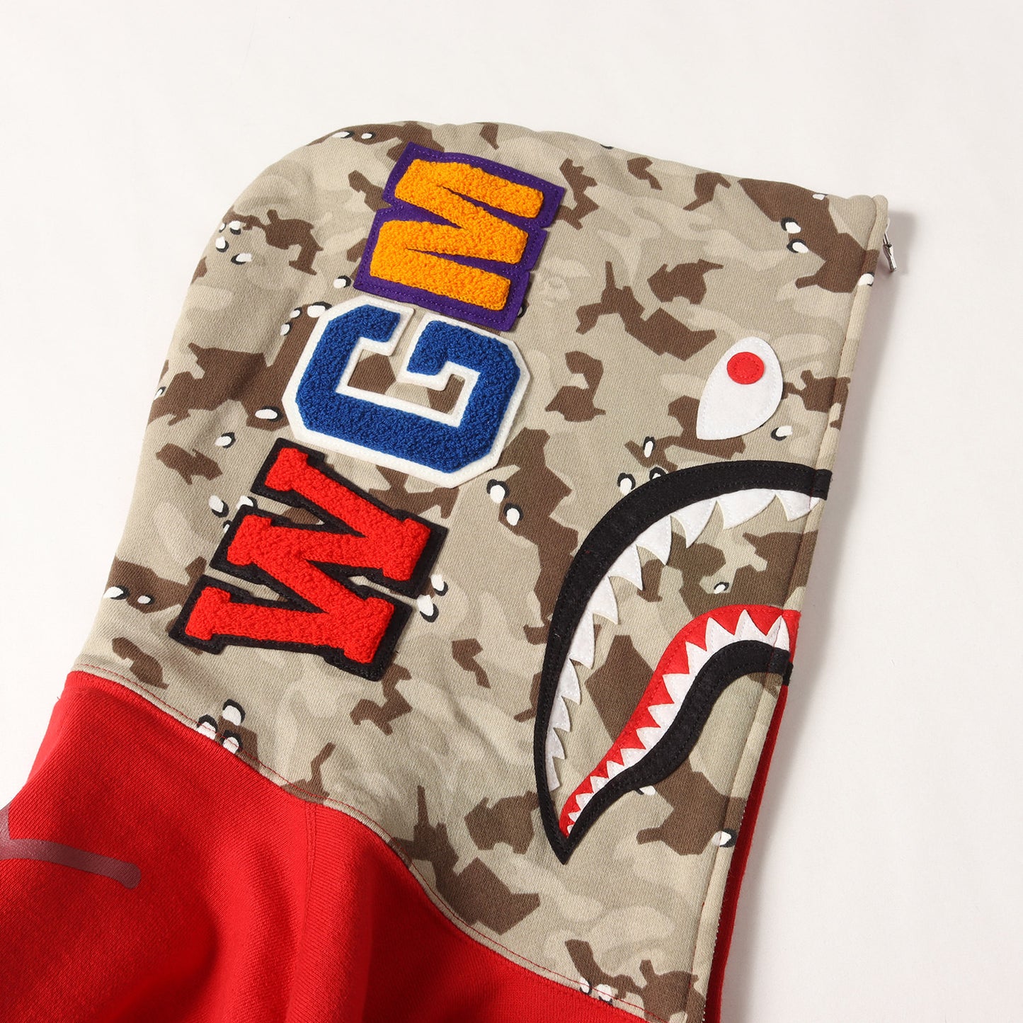 ×STUSSY 30周年記念 デザートカモ シャーク ジップ パーカー