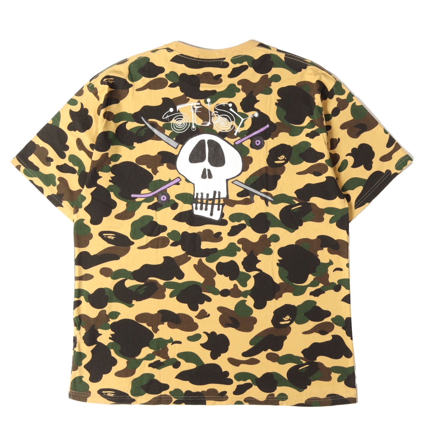 ×STUSSY 30周年記念 1stカモ 猿迷彩 スカルボーン Tシャツ