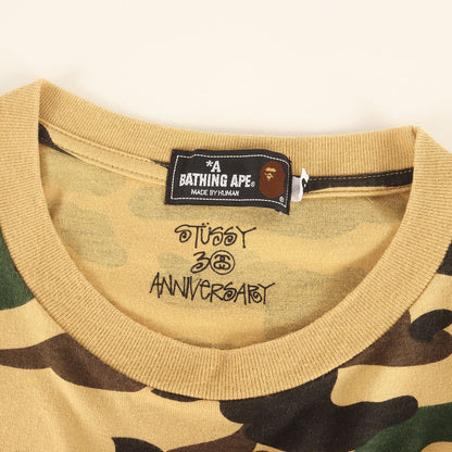 ×STUSSY 30周年記念 1stカモ 猿迷彩 スカルボーン Tシャツ
