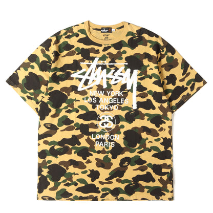 ×STUSSY 30周年記念 1stカモ 猿迷彩 ワールドツアー Tシャツ