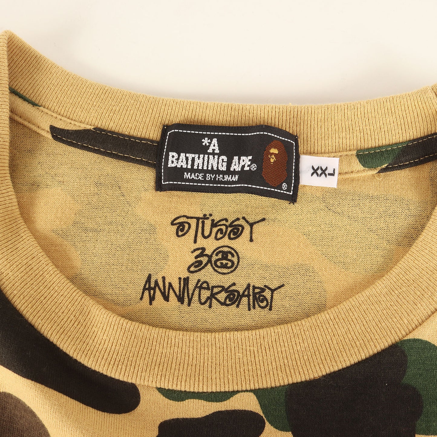 ×STUSSY 30周年記念 1stカモ 猿迷彩 ワールドツアー Tシャツ