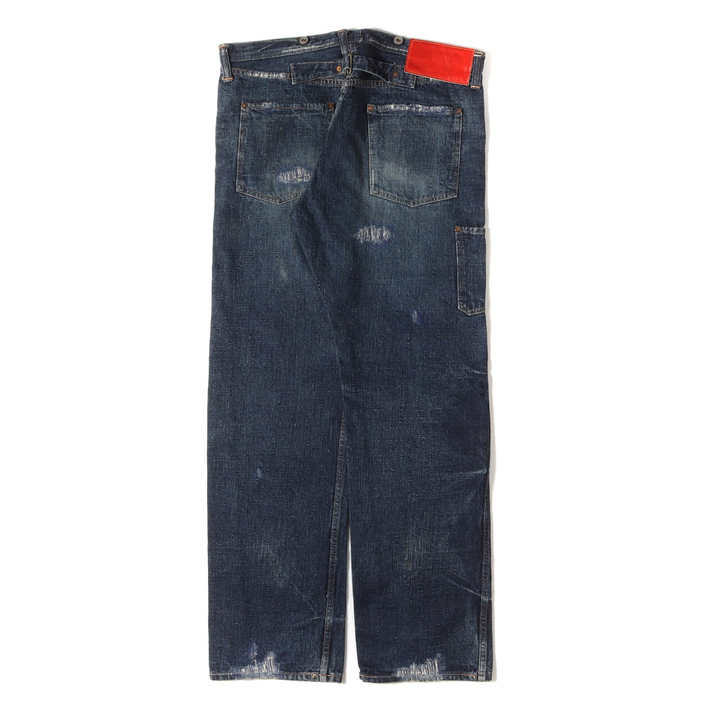 LUXURY DENIM ダメージリペア加工 スラブ デニムパンツ