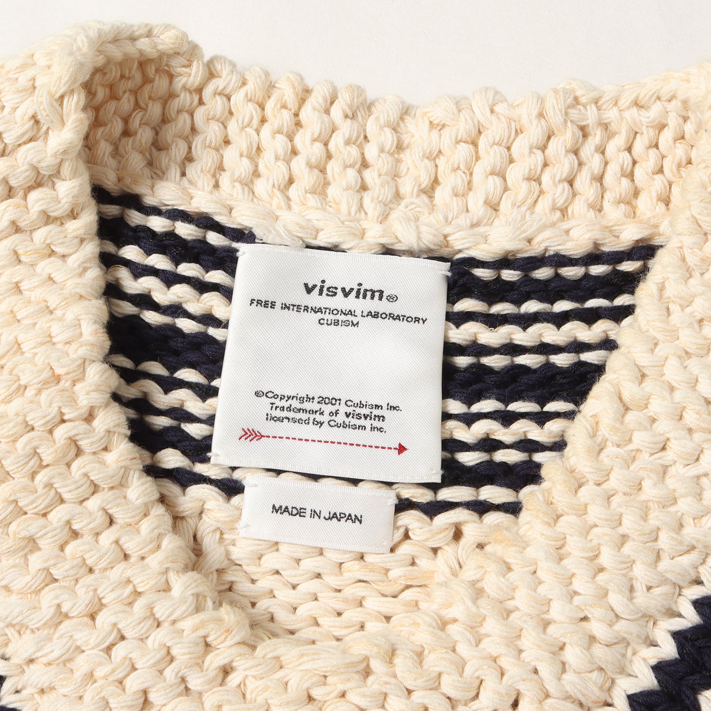 23SS コットン/リネン ローゲージ Vネック ハンドニット(V-COLLEGIUM HAND-KNIT)