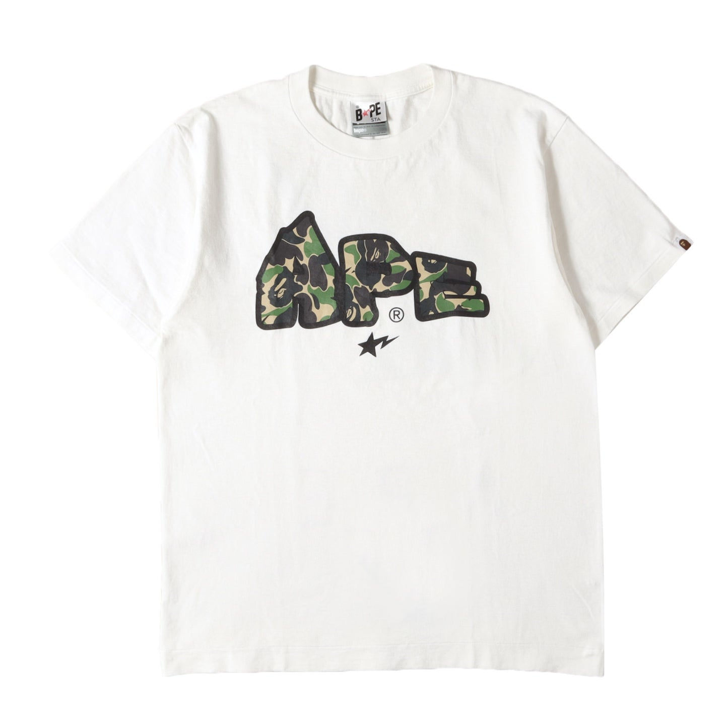 00s FOOT SOLDIER限定 APEカモ柄 BAPE STAロゴ Tシャツ