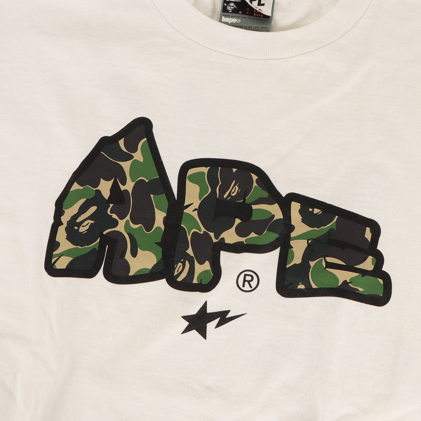 00s FOOT SOLDIER限定 APEカモ柄 BAPE STAロゴ Tシャツ
