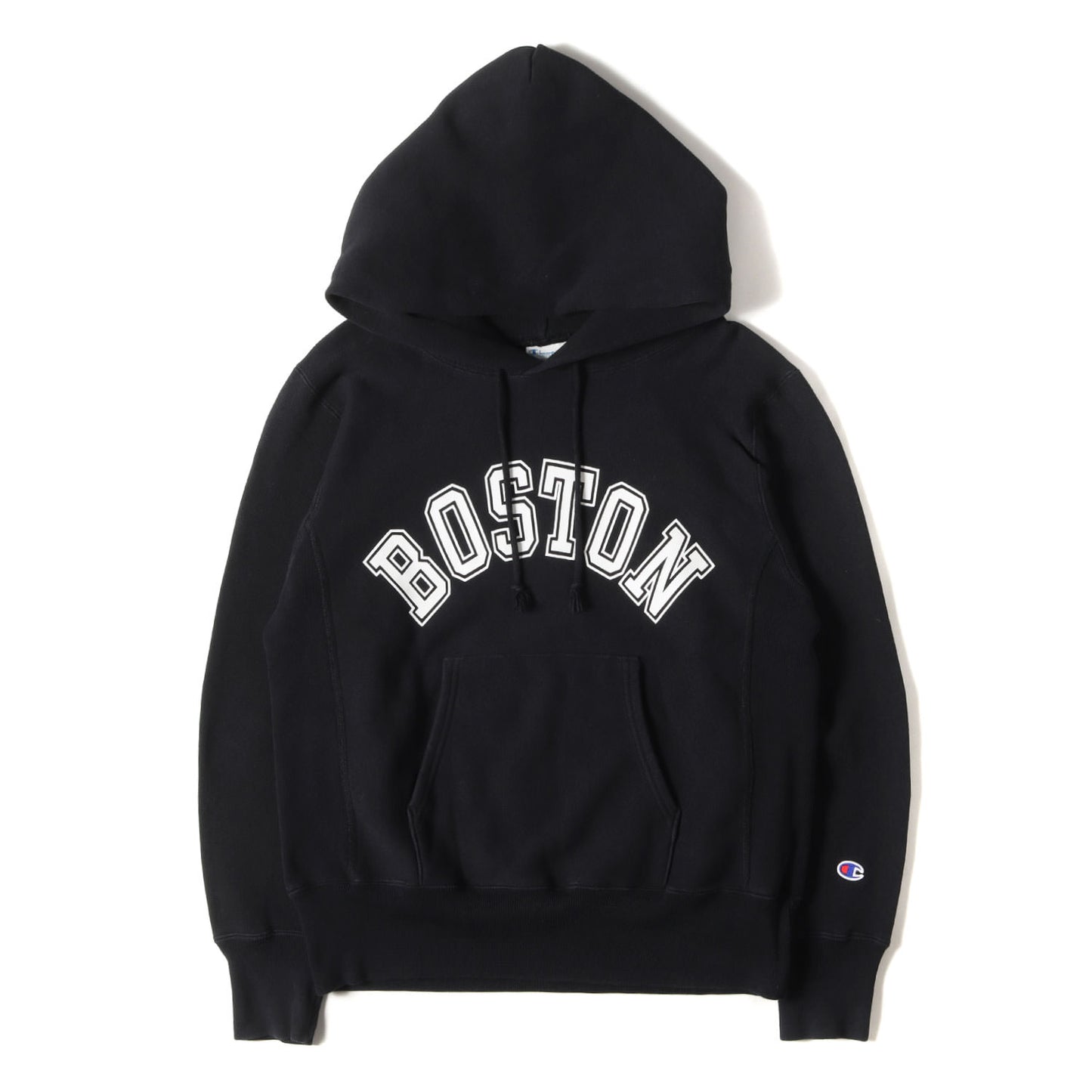 [単色タグ復刻] BOSTON カレッジロゴ リバースウィーブ スウェットパーカー