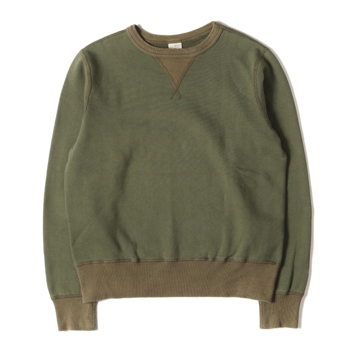 無地 前V クルーネック スウェット