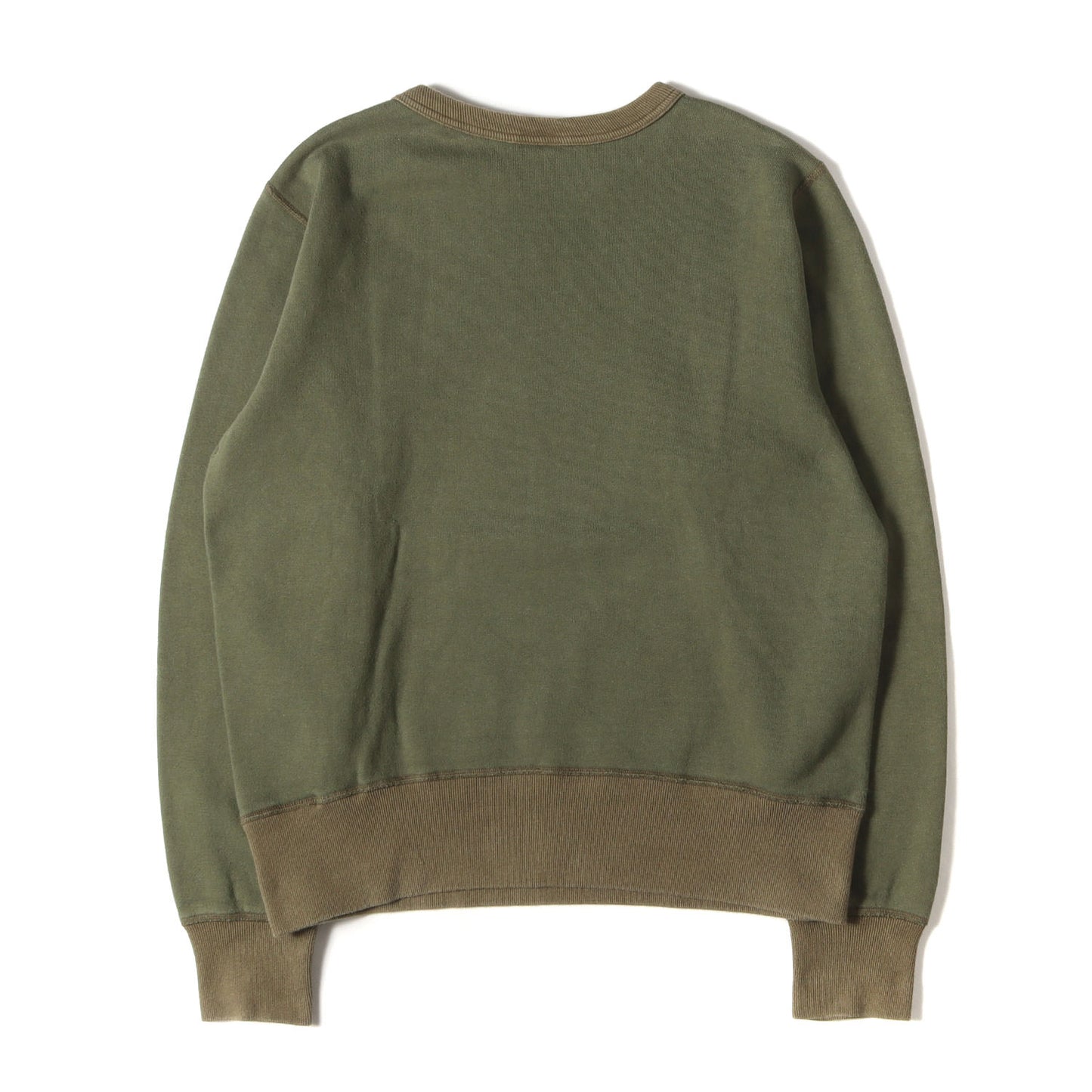 無地 前V クルーネック スウェット