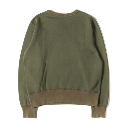 無地 前V クルーネック スウェット