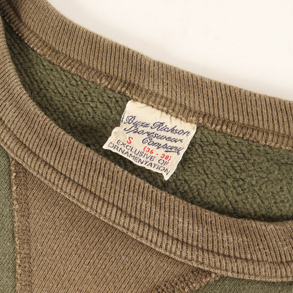 無地 前V クルーネック スウェット