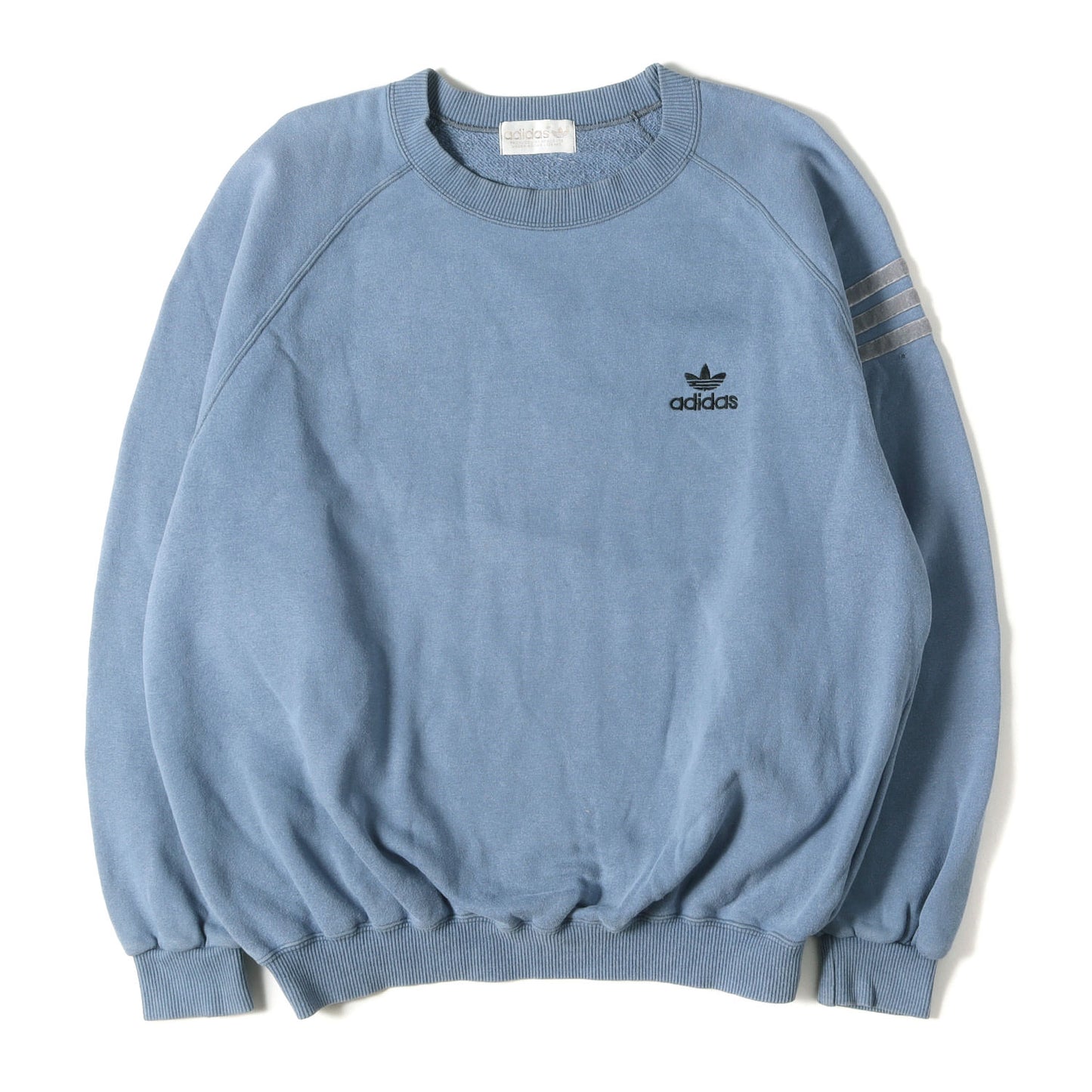 [DESCENTE製] 80s 3本ライン トレフォイル クルーネック ラグラン スウェット