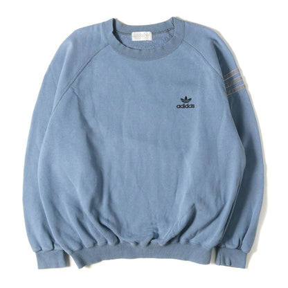 [DESCENTE製] 80s 3本ライン トレフォイル クルーネック ラグラン スウェット